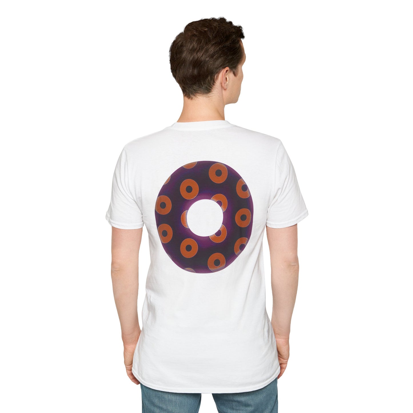 Plain Donuts/Unisex Soft-Style - "Plain Blimpy Paradoxical Donuts" - dark red-purple/orange donuts