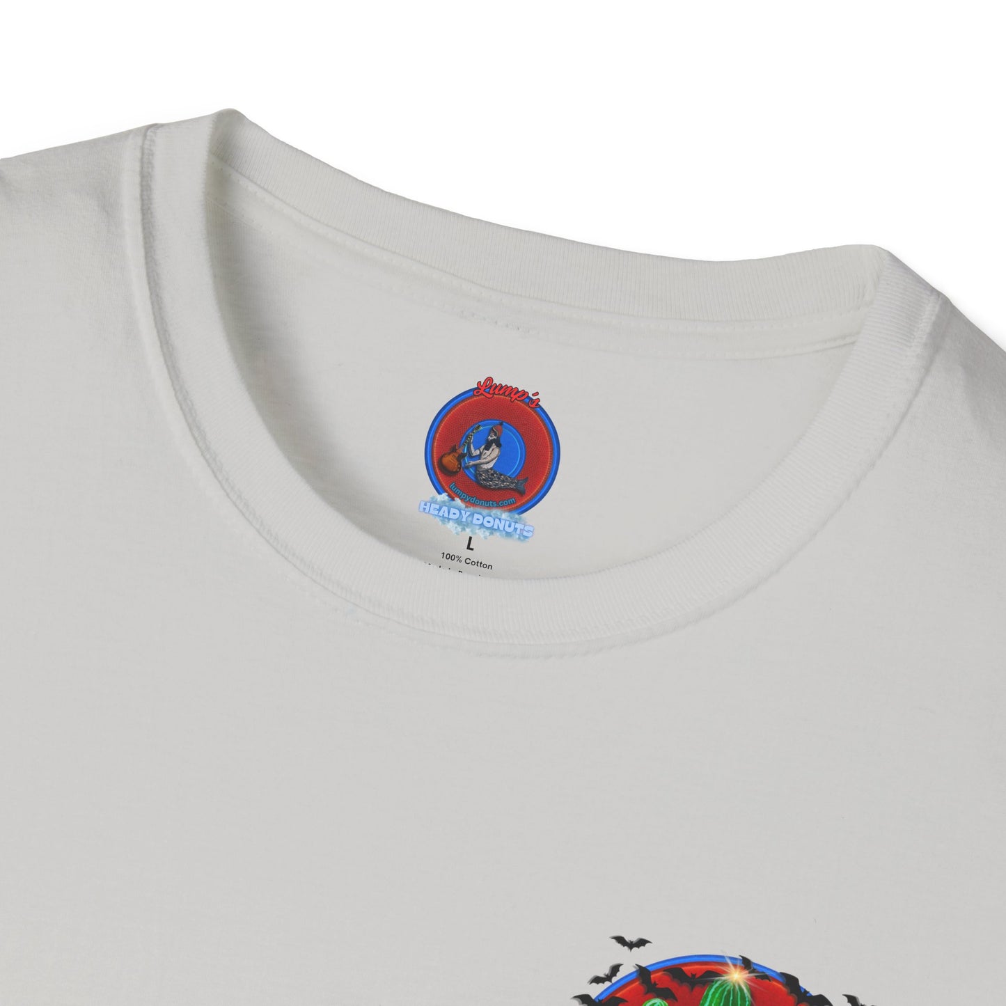 Classic Donut Tee - Unisex Soft-Style - "Raoul Duke's Sinfully Delicious Donut" - vivid red donut