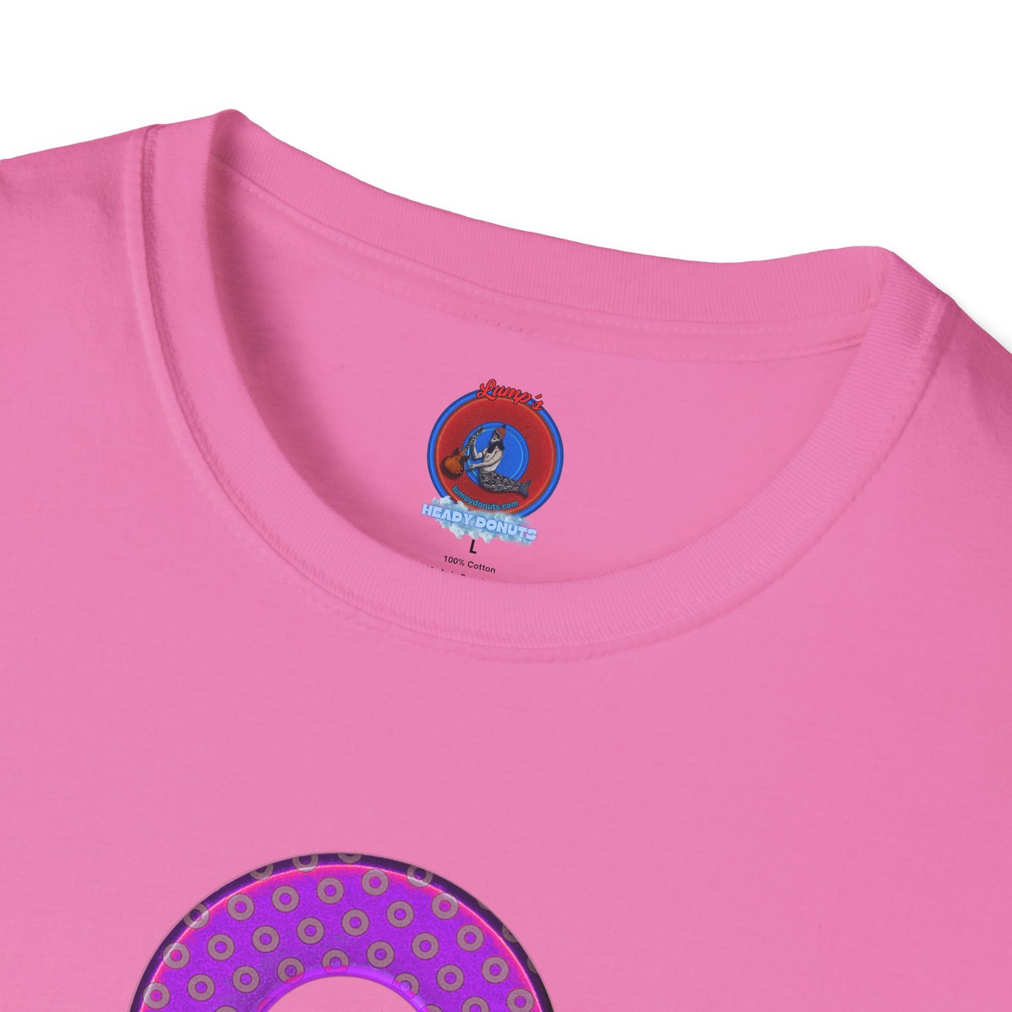 Plain Donuts/Unisex Soft-Style - "Plain Electric Paradoxical Donuts" - purple/mauve donuts