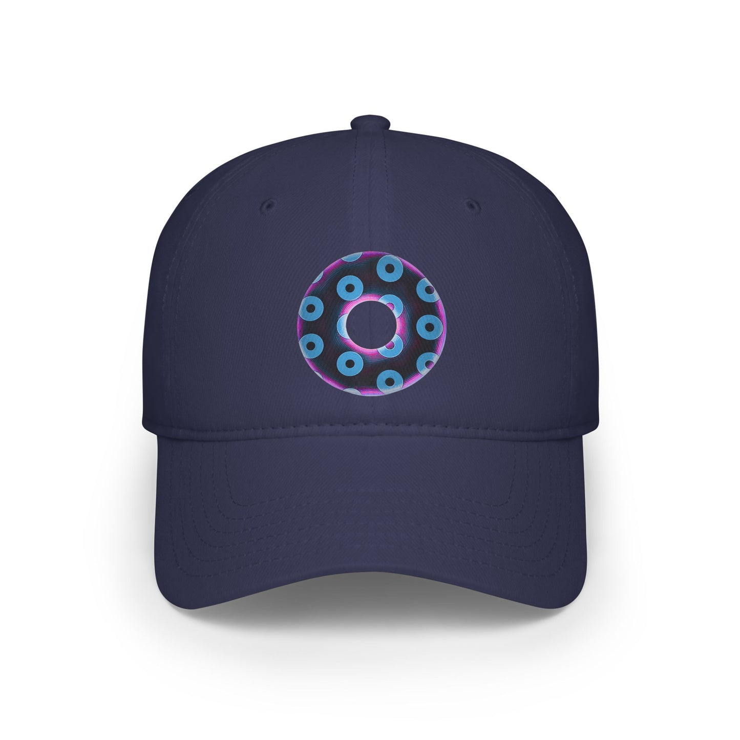 Lumpy Donut Baseball Cap - "Plain [Mary] Jane" - paradoxical dark purple/light blue blimpy donut w/
