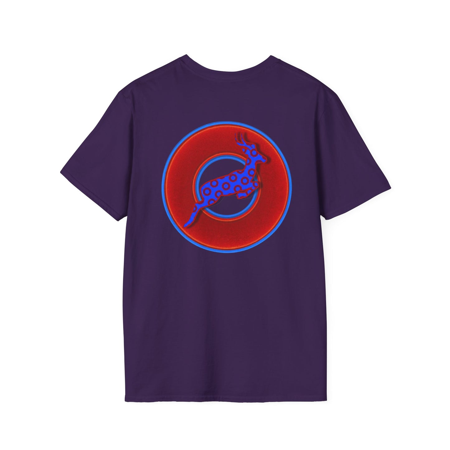 Classic Donut Tee - Unisex Soft-Style - "Out of Control Donut" - vivid red donut - variant 1