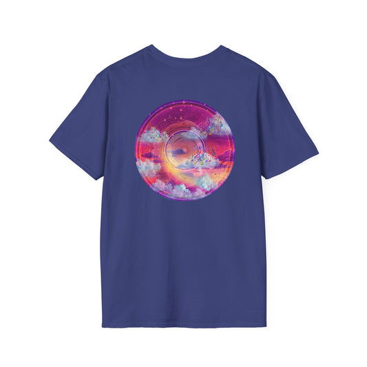 Classic Donut Tee - Unisex Soft-Style - "Conjurers of Donuts" - series 1.0  - magenta/purple donut