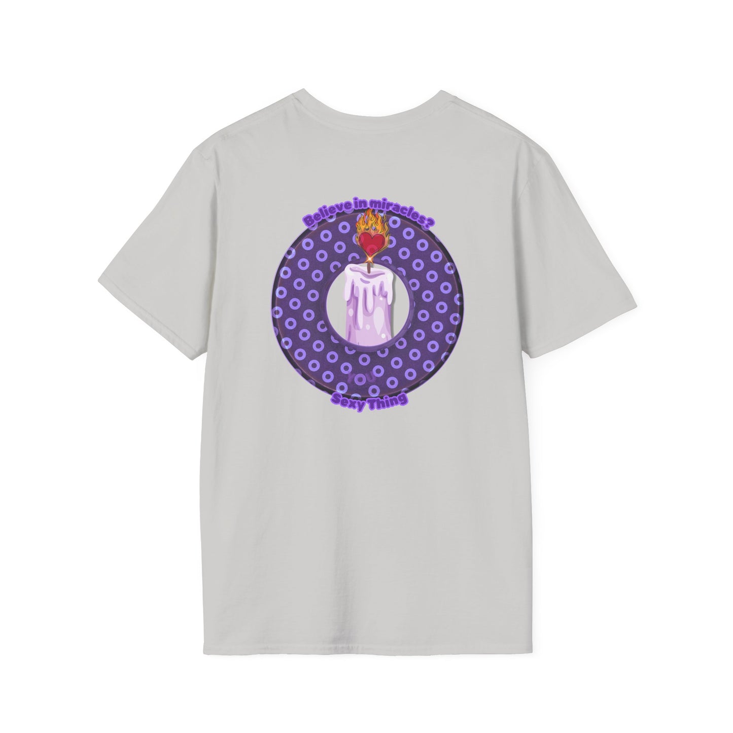 Classic Donut Tee - Unisex Soft-Style - "Donuts for Sexy Things" - electric purple/light purple paradox donut