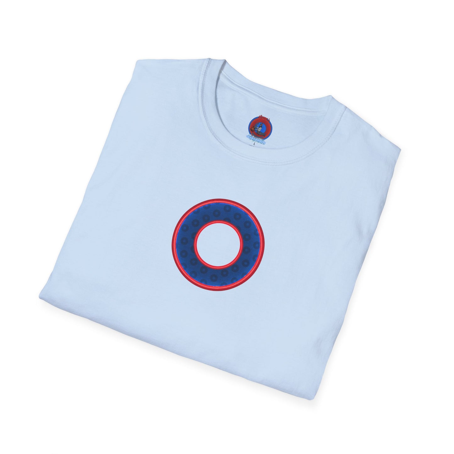 Plain Donuts/Unisex Soft-Style - "Plain Wide Mouthed Paradoxical Donuts" - dark blue/red donuts
