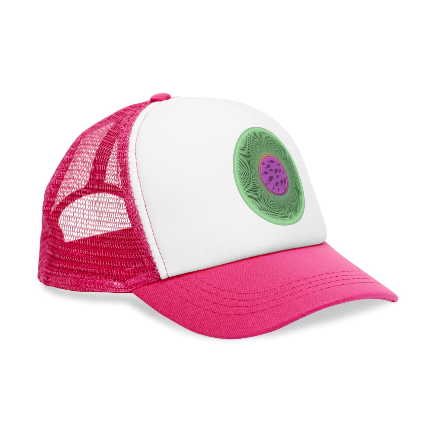 Lumpy Trucker Hat - "Donut Pastels Skool of Phishies" - variant 2 - green/purple