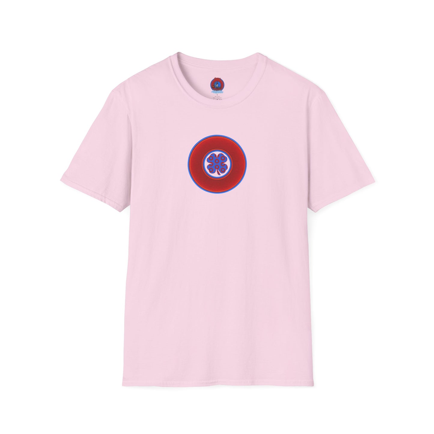 Classic Donut Tee - Unisex Soft-Style - "Patron Saint of Donuts" - St. Patrick's Day Donut -vivid red/blue donut - holiday edition - variant 3