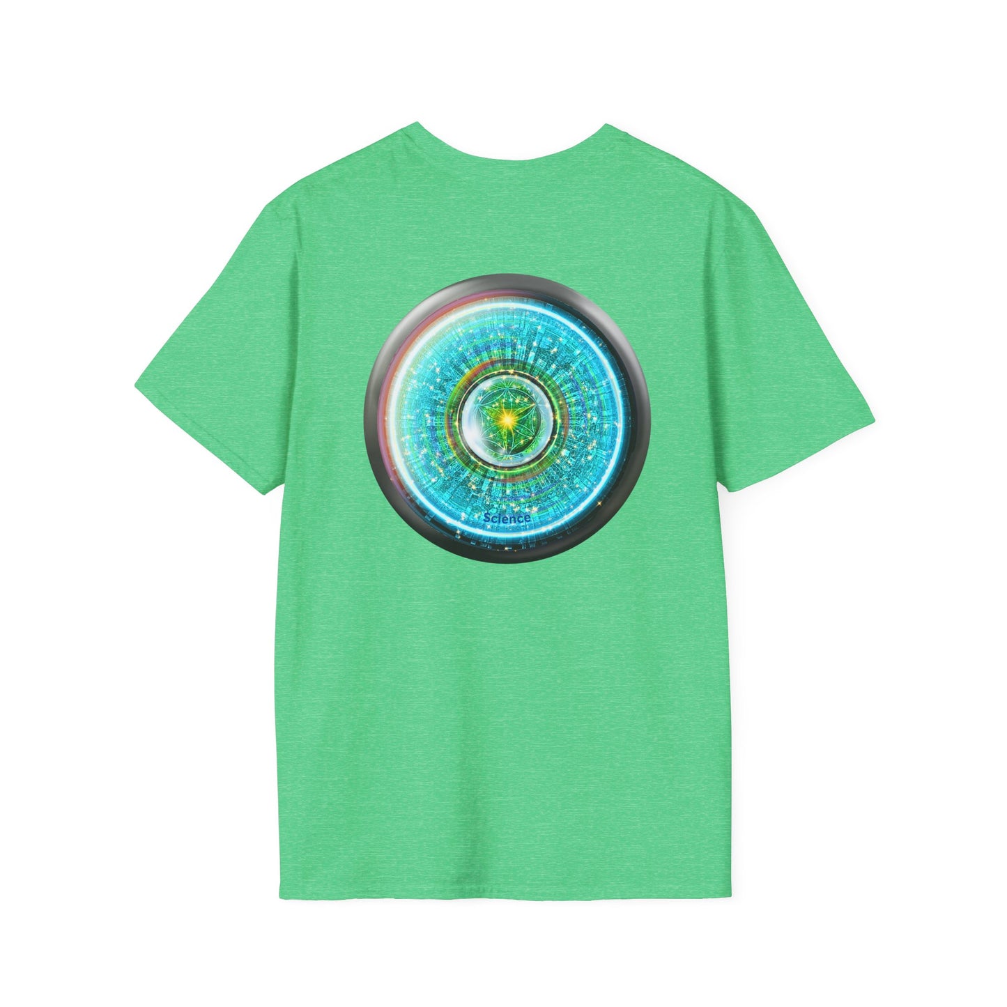 Classic Donut Tee - Unisex Soft-Style - "Donut of Life Tee" - vivid turquoise tube donut - variant 3