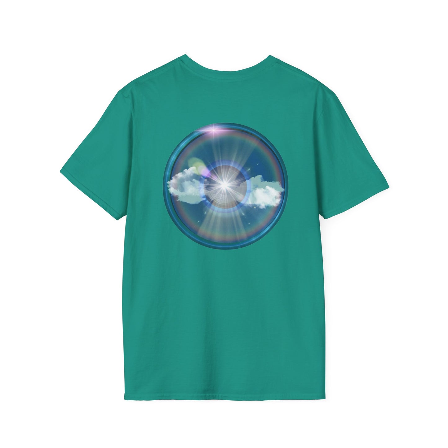 Classic Donut Tee - Unisex Soft-Style - "The Divided Donut" - variant 3 - blue donut [*50% to The Divided Sky Foundation]
