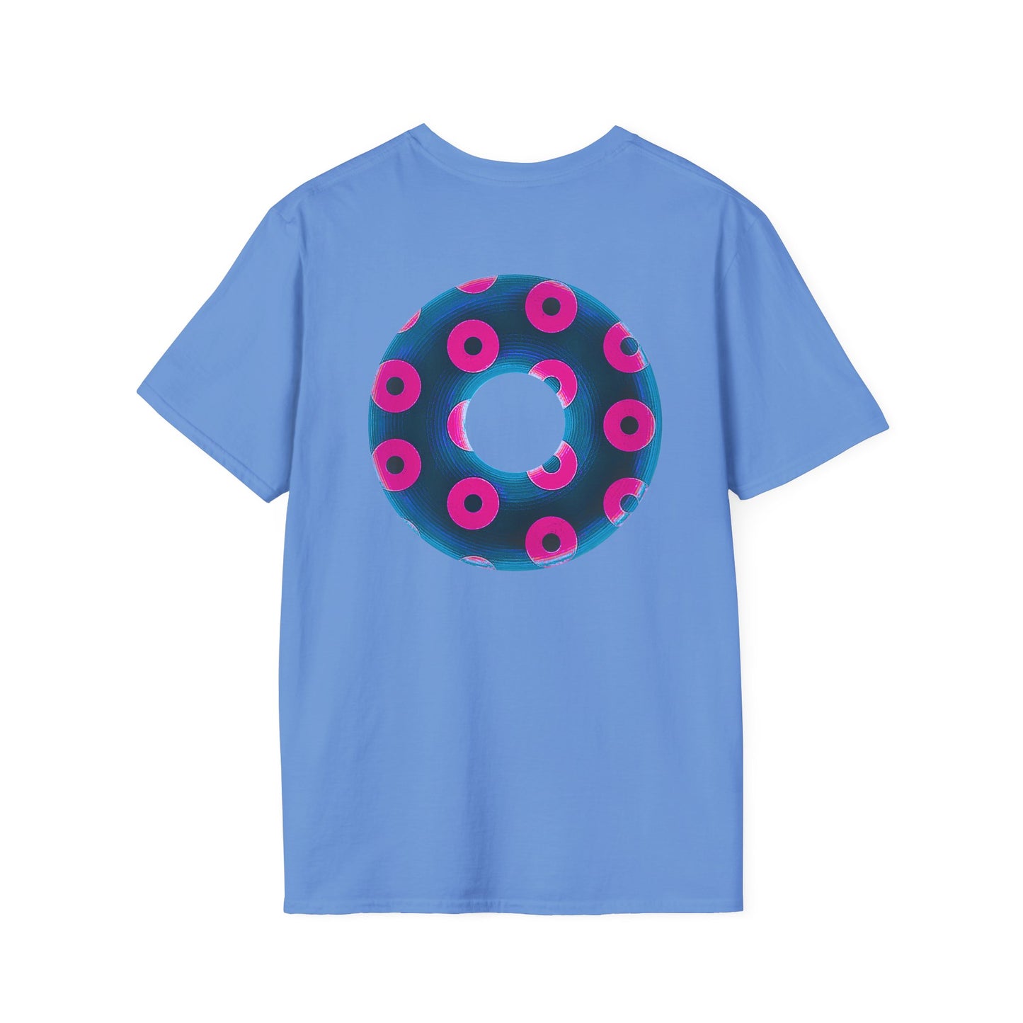 Plain Donuts/Unisex Soft-Style - "Plain Blimpy Paradoxical Donuts" - royal blue/vivid magenta donuts
