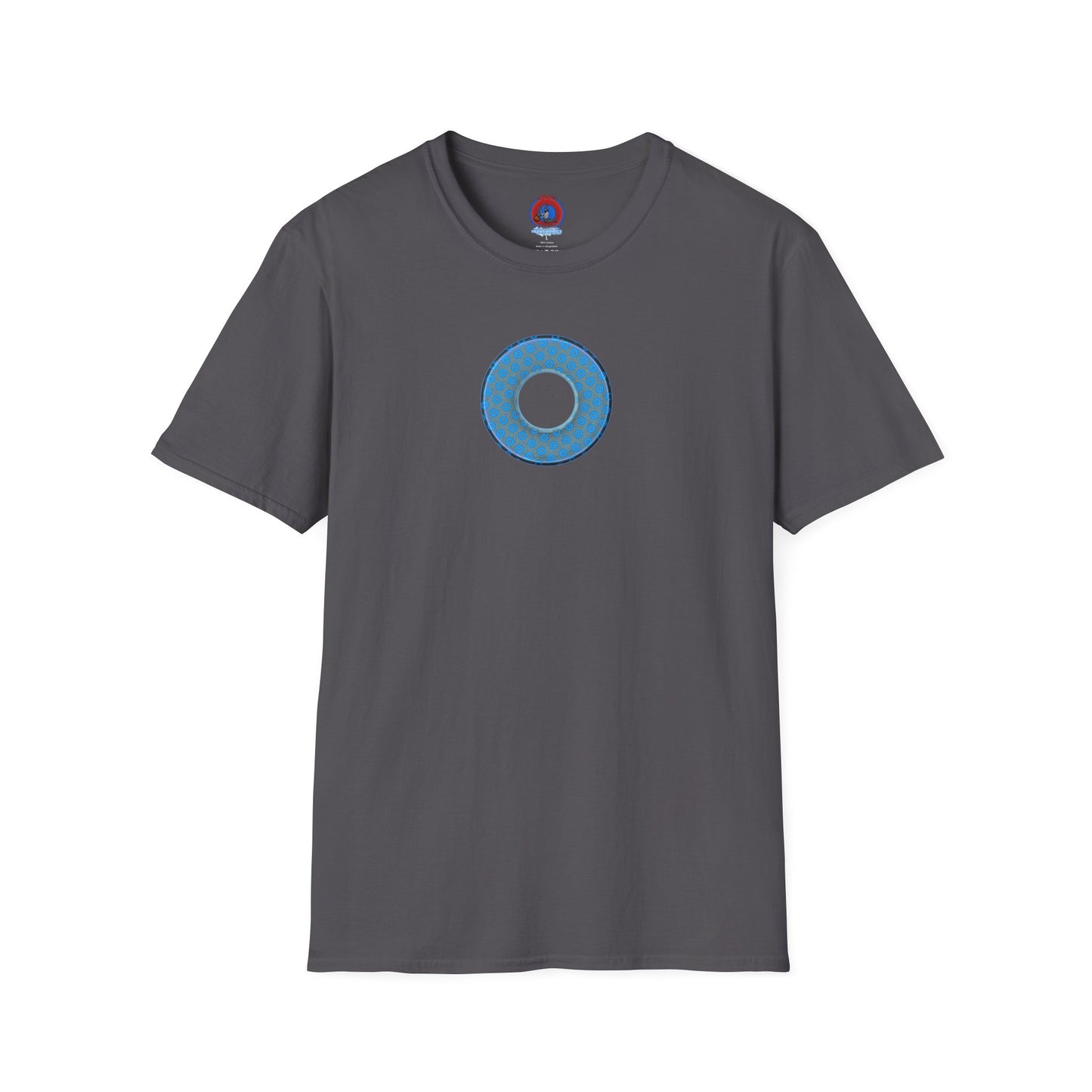 Plain Donuts/Unisex Soft-Style - "Plain Electric Paradoxical Donuts" - light blue/light teal donuts