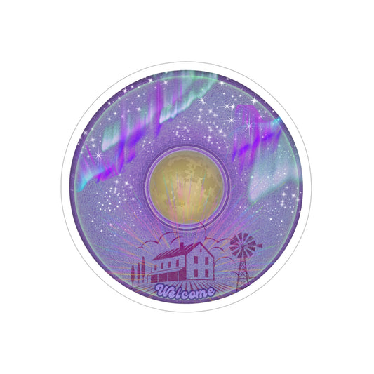 Donut Bumper/Outdoor Sticker - "Welcome, This is Your Donut" - series 1.0 - purple donut - [Die-Cut] 6"x 6"