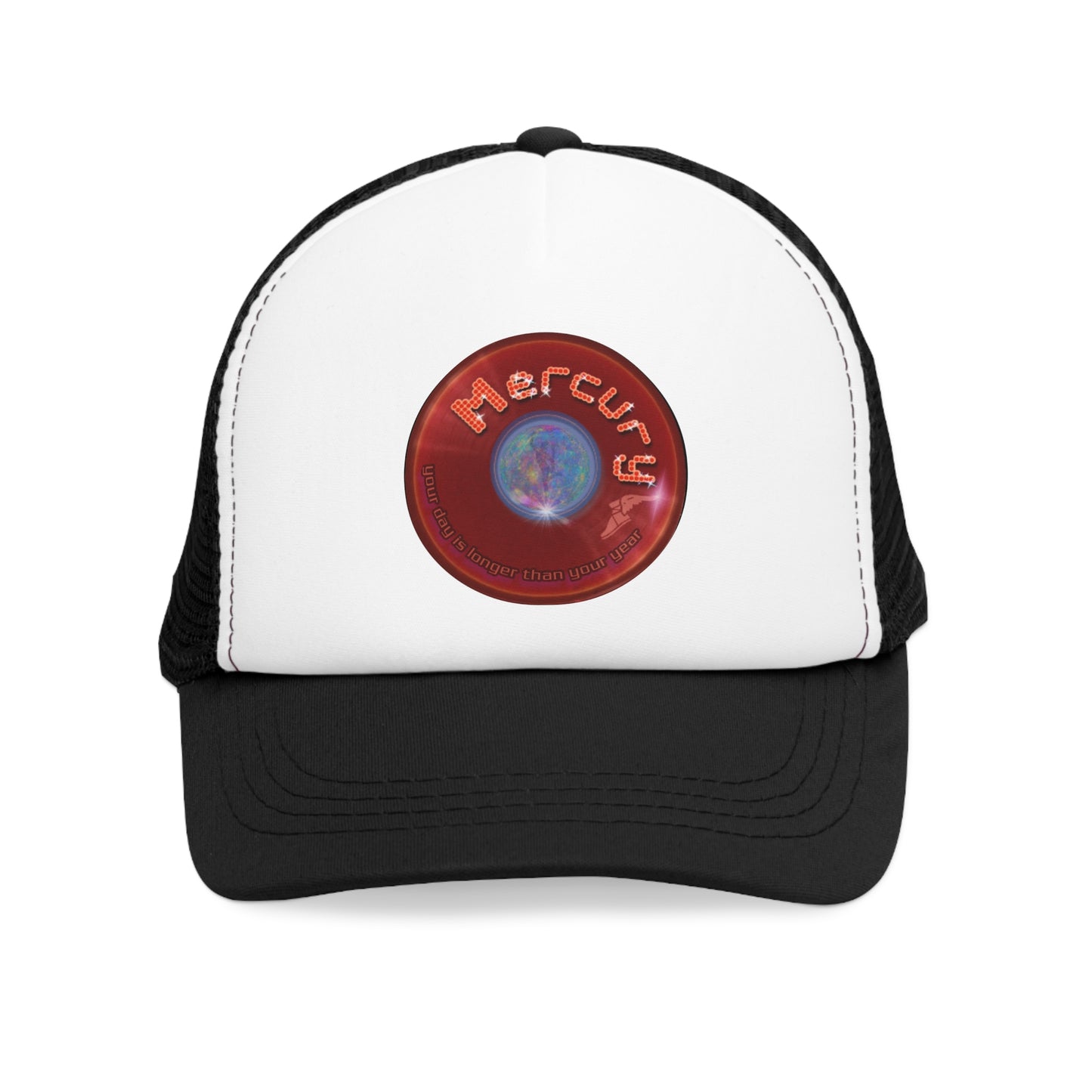 Lumpy Trucker Hat - Deity Series - "Mercury's Donuts of the Gods" - variant 5 - red donut