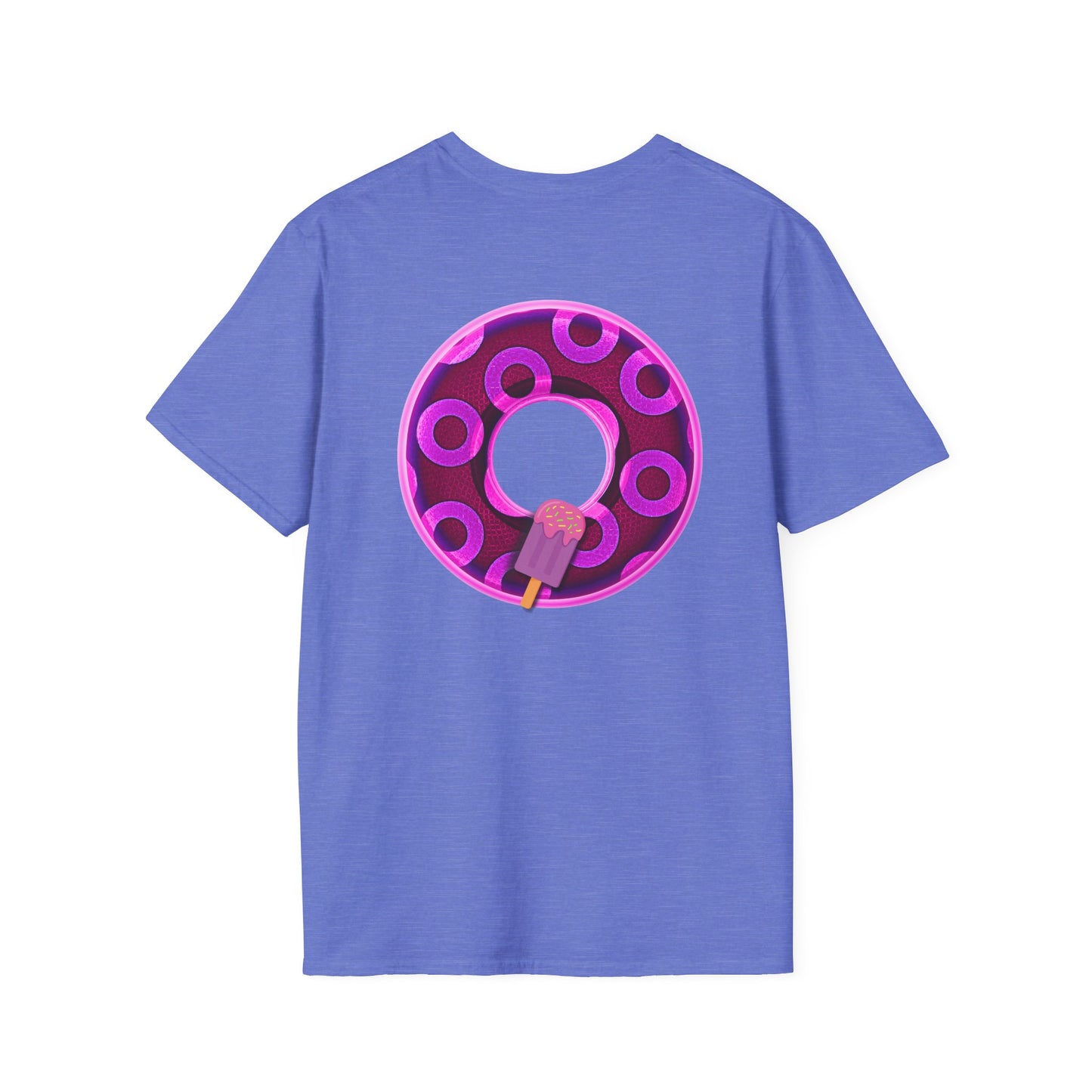 Classic Donut Tee - Unisex Soft-Style - "It's Ice Cream Popsicles - YEMSG Donut" - purple/magenta paradox donut - variant 1