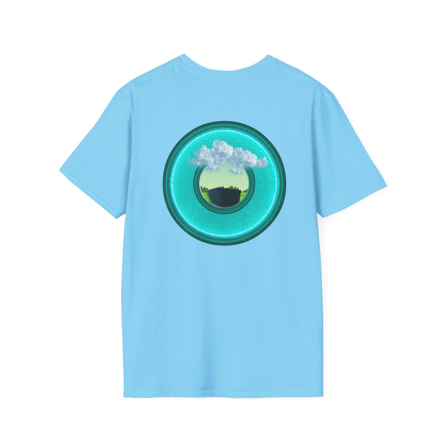 Classic Donut Tee - Unisex Soft-Style - "Got Rhombus?" - series 1.0  - variant 1 - turquoise/teal donut