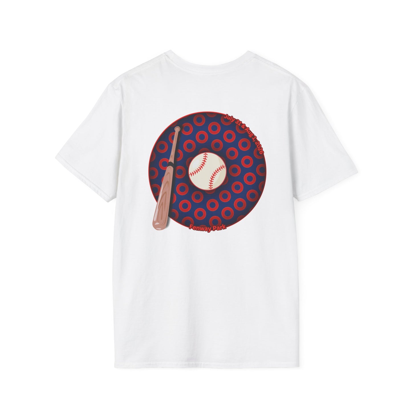 Classic Donut Tee - Unisex Soft-Style - "Phenway Ballpark Donuts" - vivid paradox donut - variant 1