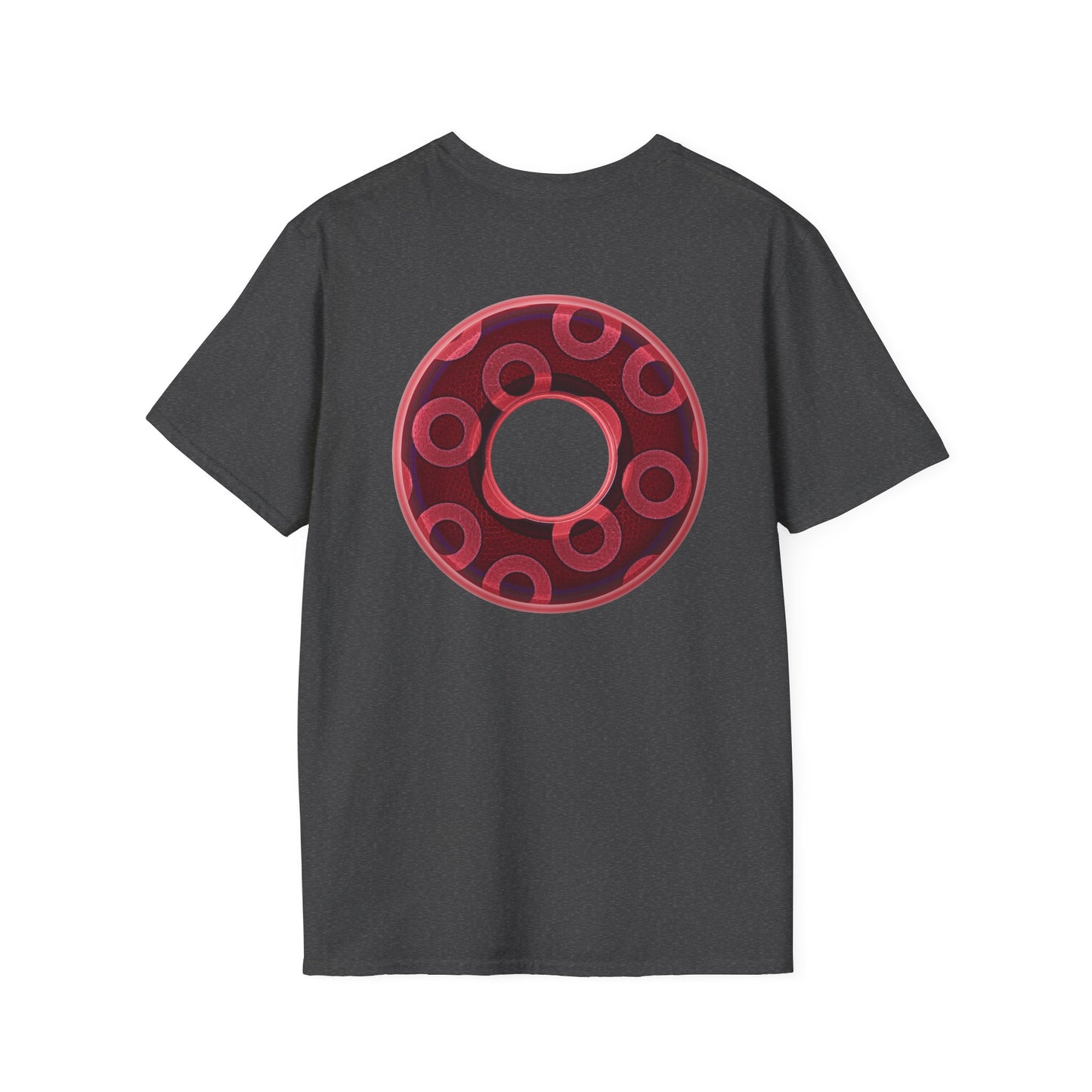 Plain Donuts/Unisex Soft-Style - "Plain Rustic Paradoxical Donuts" - magenta/burgundy donuts
