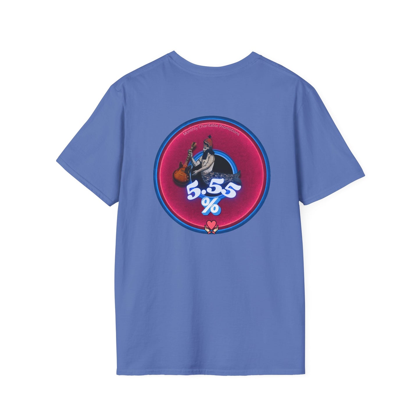 Classic Donut Tee - Unisex Soft-Style - "The 5.55% Donut" - vivid magenta donut - [*charitable print - 5.55% of profit to General Fund]