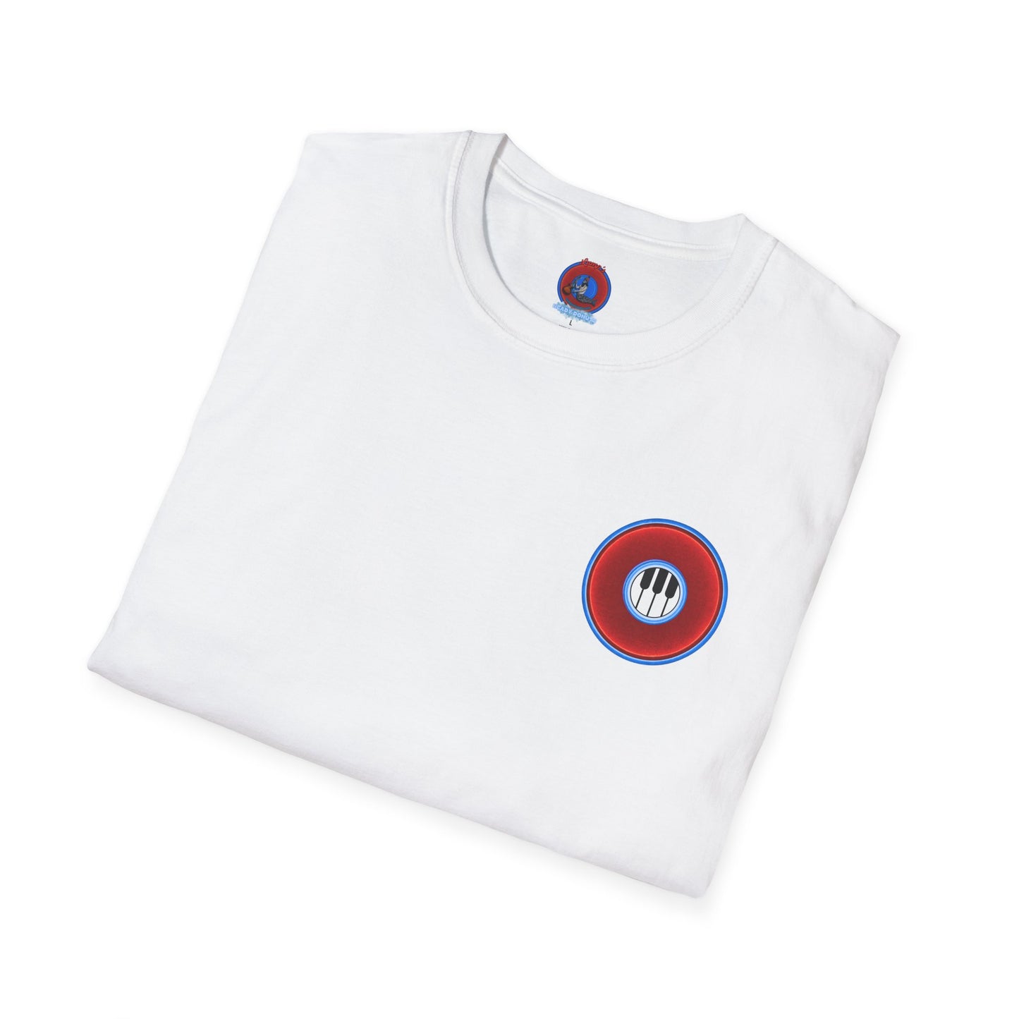 Classic Donut Tee - Unisex Soft-Style - "Rage Side Donut" - vivid red donut - variant 1