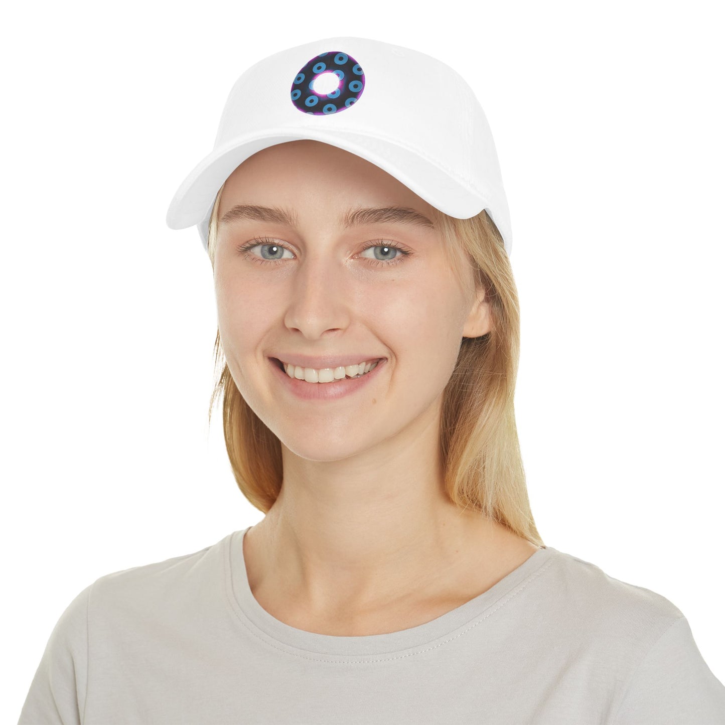 Lumpy Donut Baseball Cap - "Plain [Mary] Jane" - paradoxical dark purple/light blue blimpy donut w/
