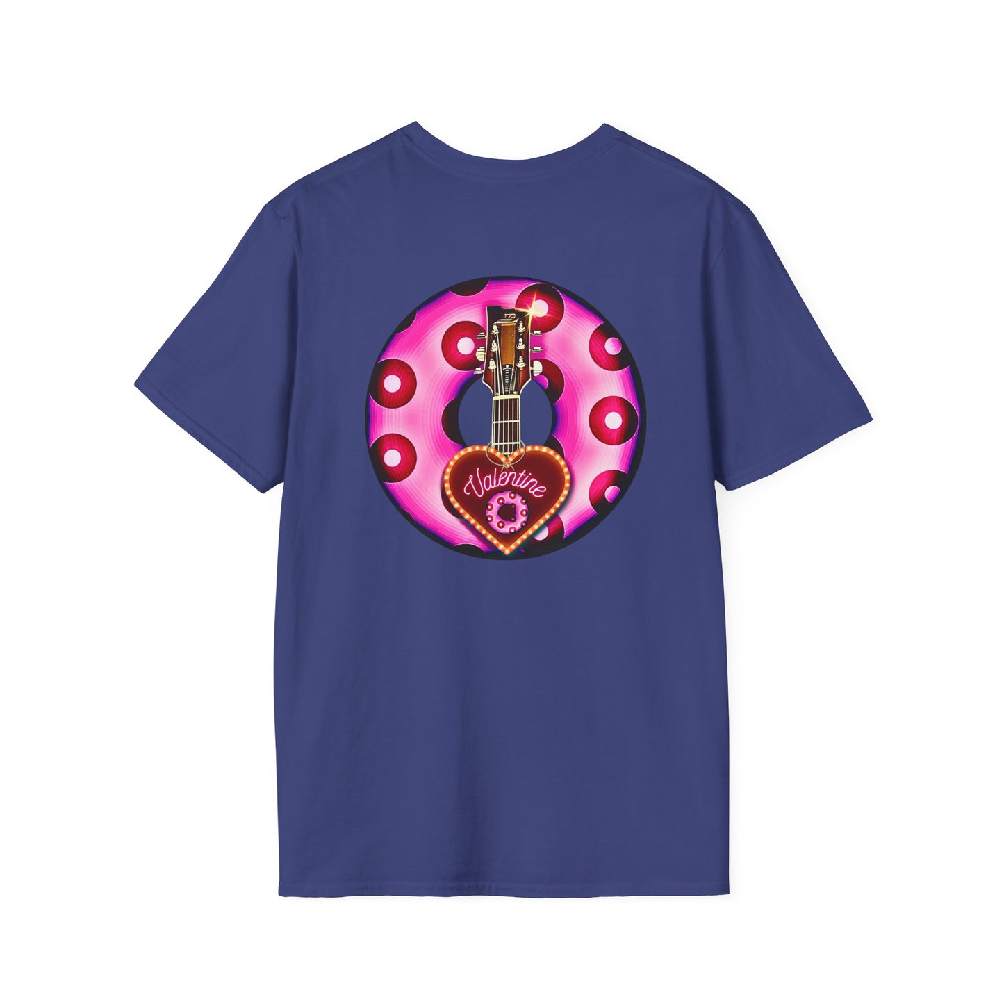 Classic Donut Tee - Unisex Soft-Style - "Would You Be My Donut?" - paradoxical bubblegum pink/red donut - variant 2