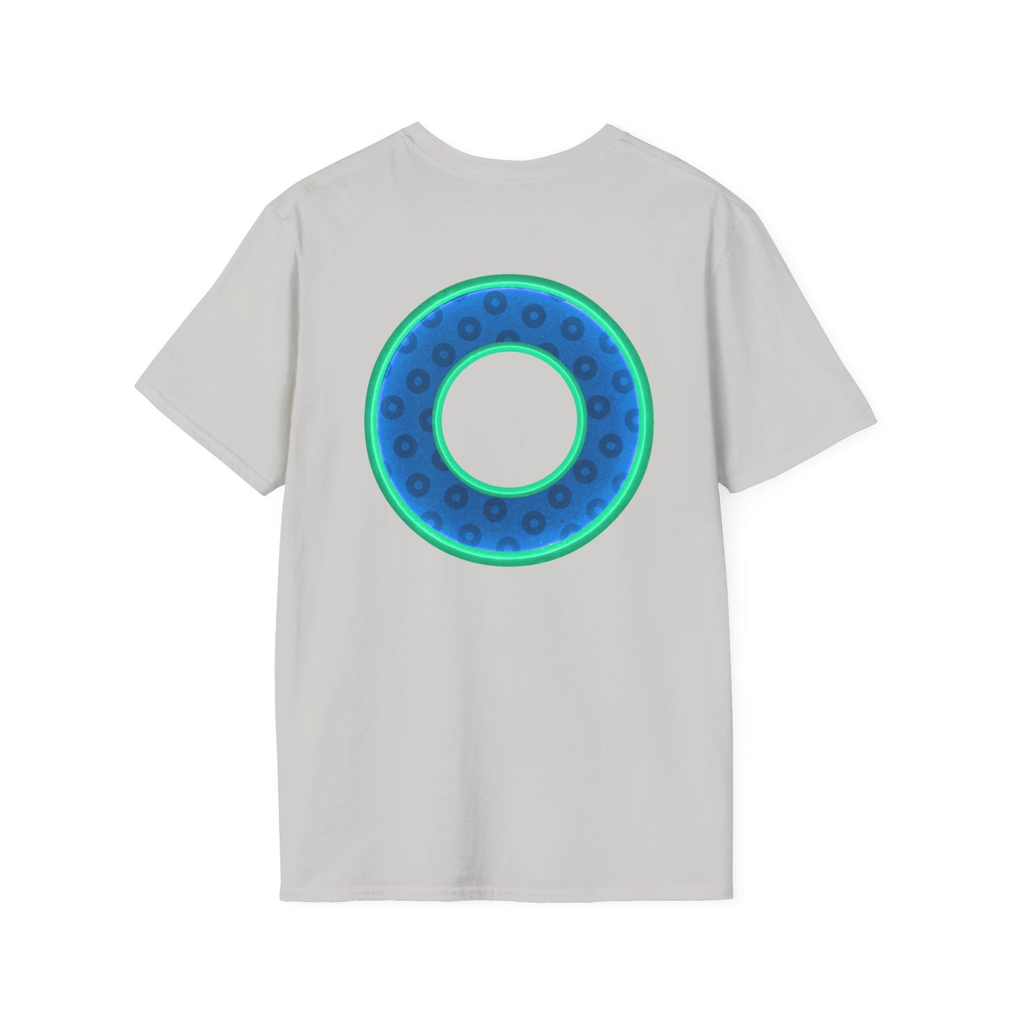Plain Donuts/Unisex Soft-Style - "Plain Wide Mouthed Paradoxical Donuts" - royal blue/mint green donuts