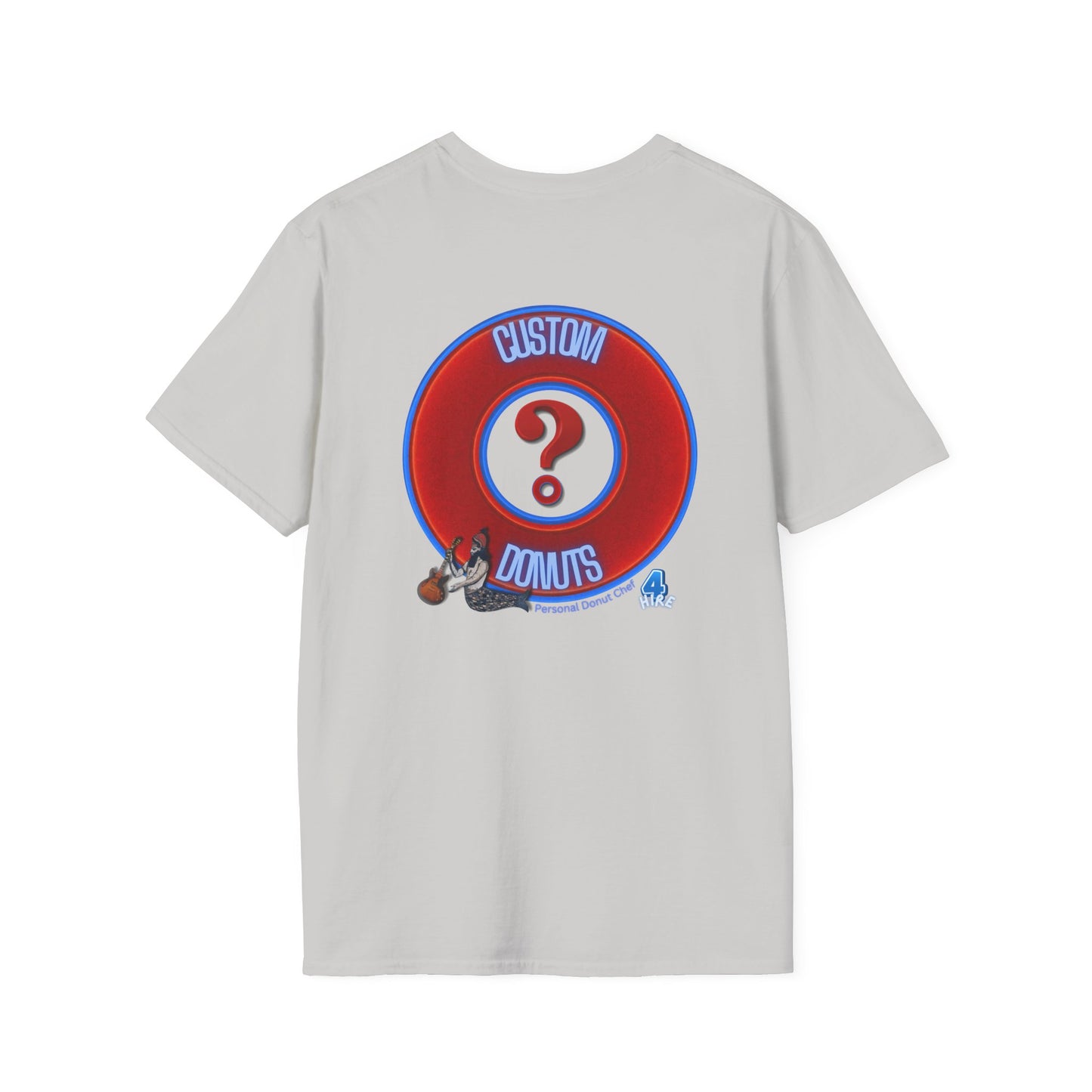 Classic Donut Tee - Unisex Soft-Style - "Example: Custom Donut Tee" - vivid red dirt mall donut