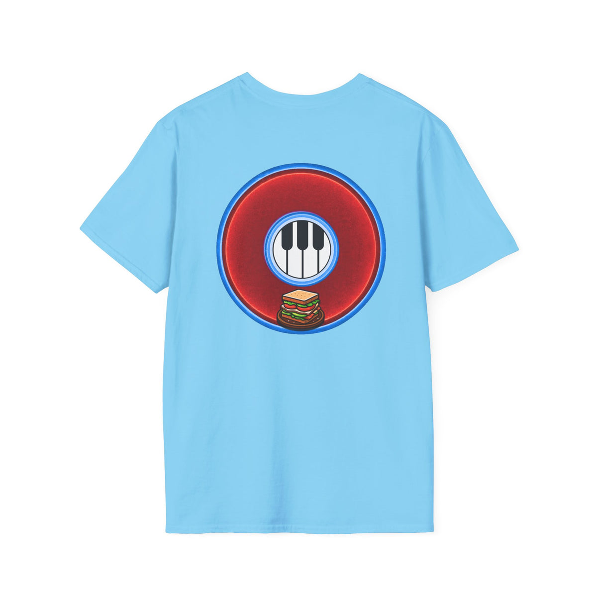 Classic Donut Tee - Unisex Soft-Style - "Rage Side Donut" - vivid red donut - variant 2