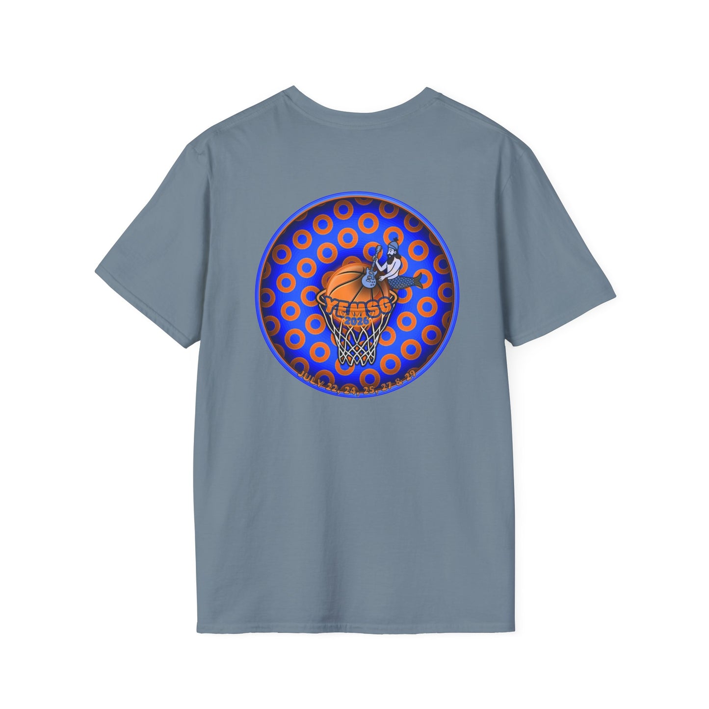 Classic Donut Tee - Unisex Soft-Style - "Diedrich Knickerbocker's Donut" - blue/orange caviar paradox donut - variant 2