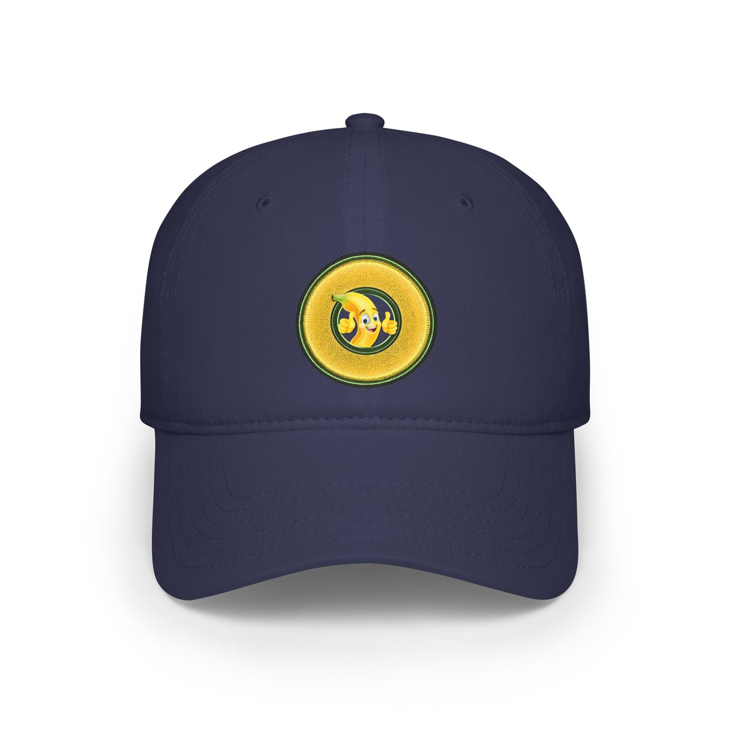 Lumpy Donut Baseball Cap - "This Donut Hat is Bananas" - variant 2 - rustic golden donut w/