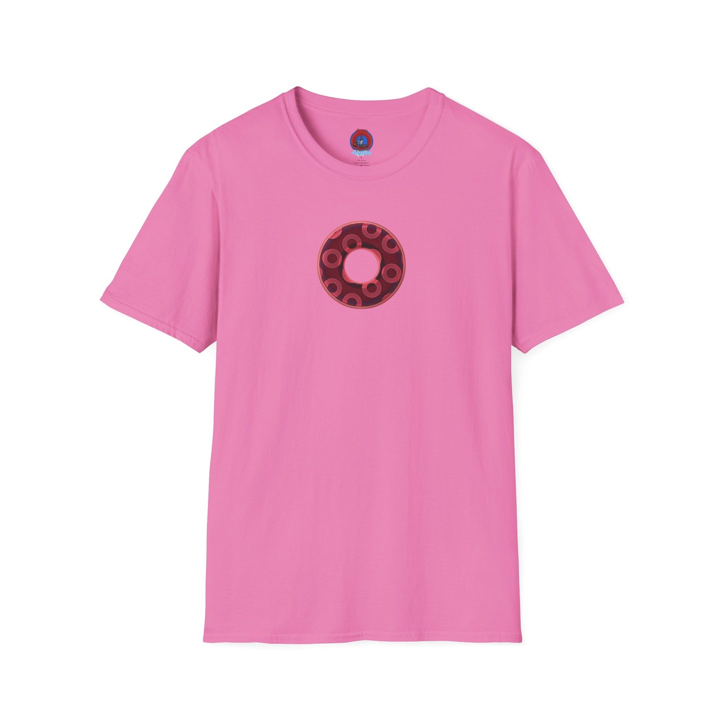 Plain Donuts/Unisex Soft-Style - "Plain Rustic Paradoxical Donuts" - magenta/burgundy donuts