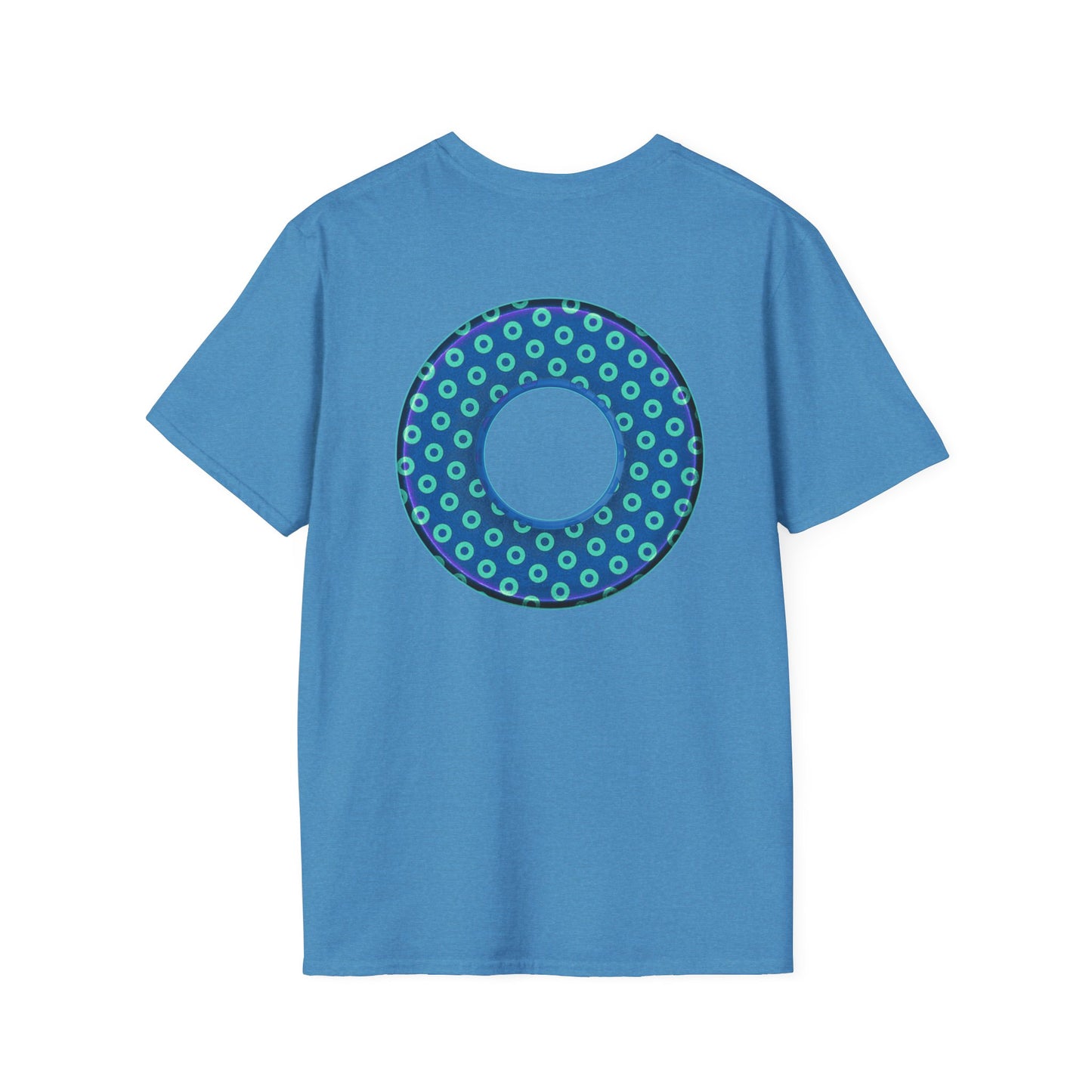 Plain Donuts/Unisex Soft-Style - "Plain Electric Paradoxical Donuts" - blue/seafoam green donuts
