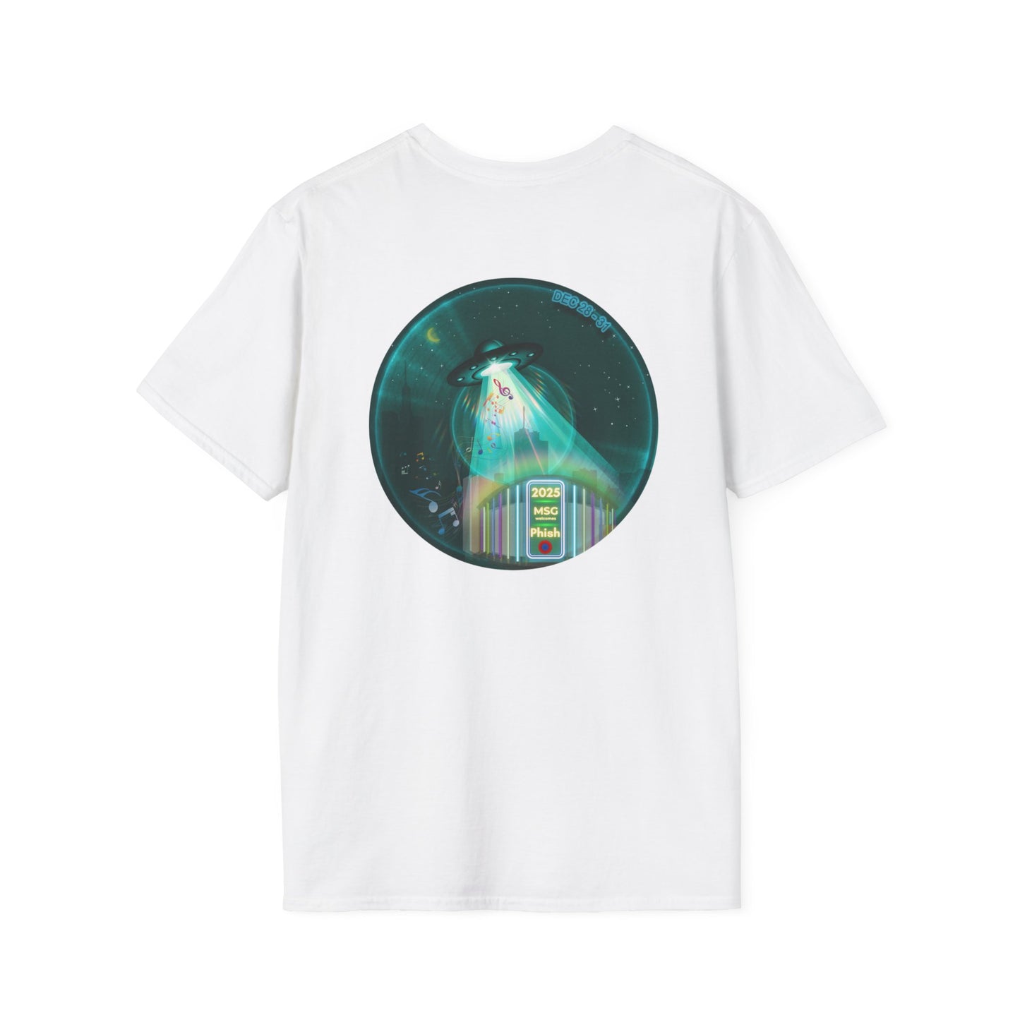 Classic Donut Tee - Unisex Soft-Style - "Secret Ingredient? MSG Of Course" - NYE Dec '24 - green donut