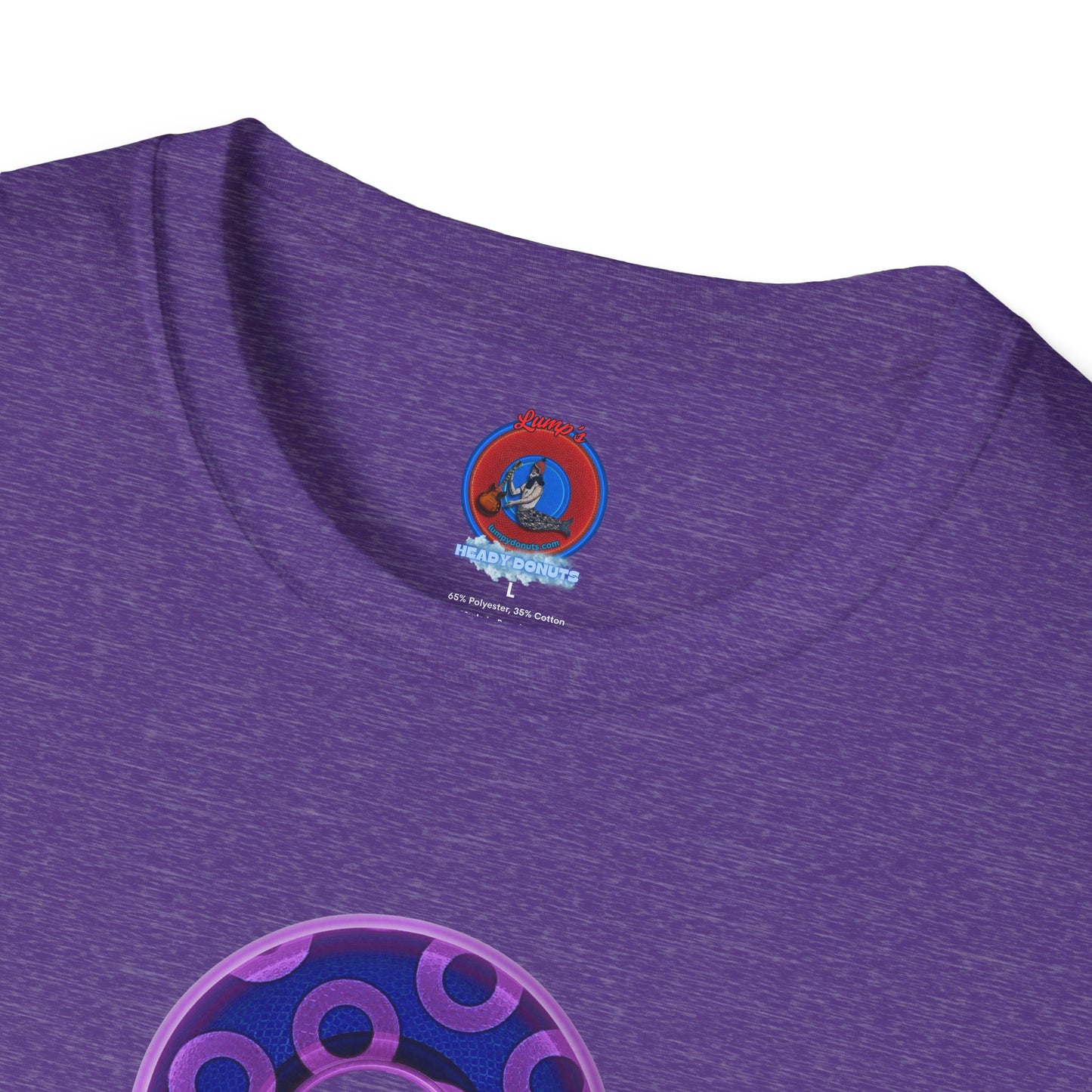 Plain Donuts/Unisex Soft-Style - "Plain Rustic Paradoxical Donuts" - light purple/dark blue donuts