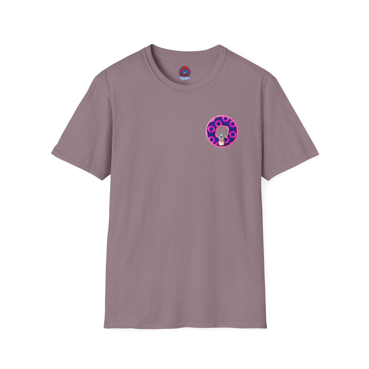 Classic Donut Tee - Unisex Soft-Style - "Wooked Cream - YEMSG Donut " -blue/pink rustic paradox donut - variant 5