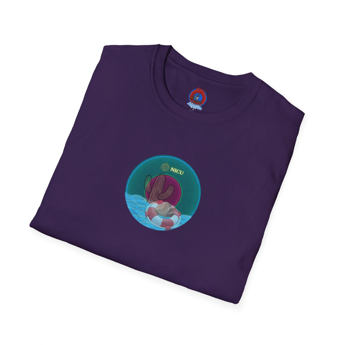 Classic Donut Tee - Unisex Soft-Style - "Masonic Donut of Rites" - series 1.0  - vivid dark teal donut