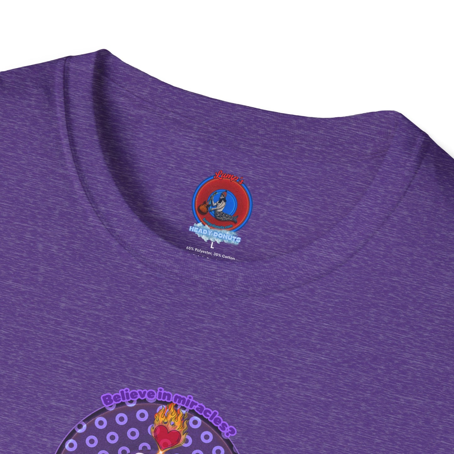 Classic Donut Tee - Unisex Soft-Style - "Donuts for Sexy Things" - electric purple/light purple paradox donut