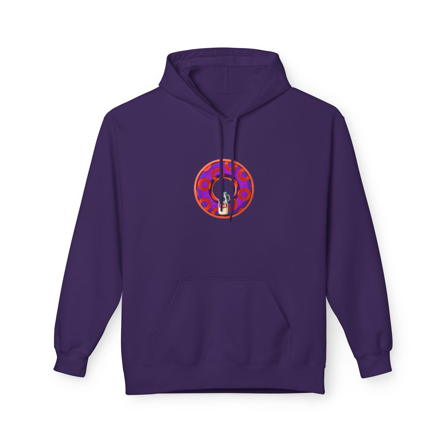 Fleece Harry Hoodies [Midweight Soft-style] - "Wooked Cream Dairy - YEMSG Donut" - blue/blue rustic paradox donut - variant 6
