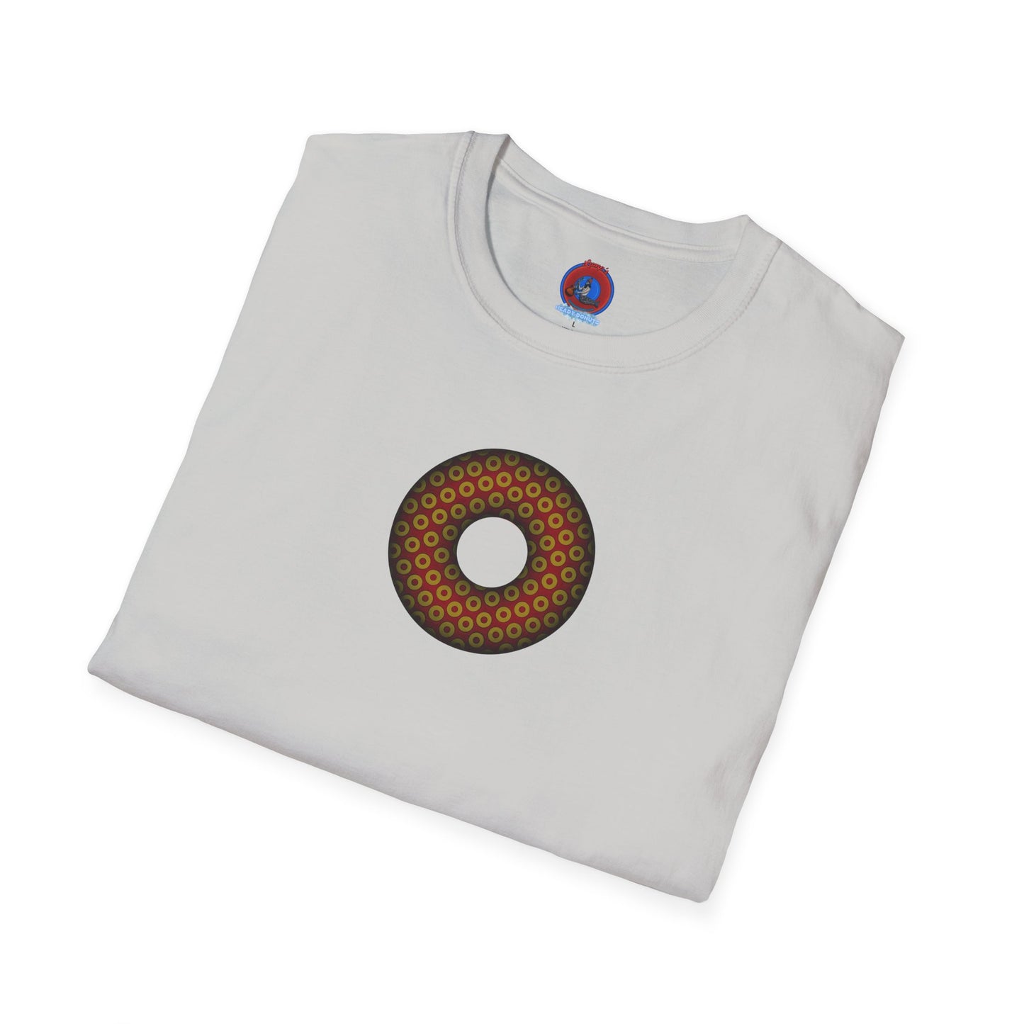 Plain Donuts/Unisex Soft-Style - "Plain Paradoxical Grided Donuts" - gold/burgundy donuts