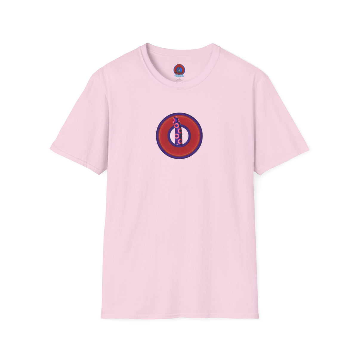 Classic Donut Tee - Unisex Soft-Style - "Sir Richard's Phamous Donut" - series 1.0  - variant 2 - red/blue paradox donut