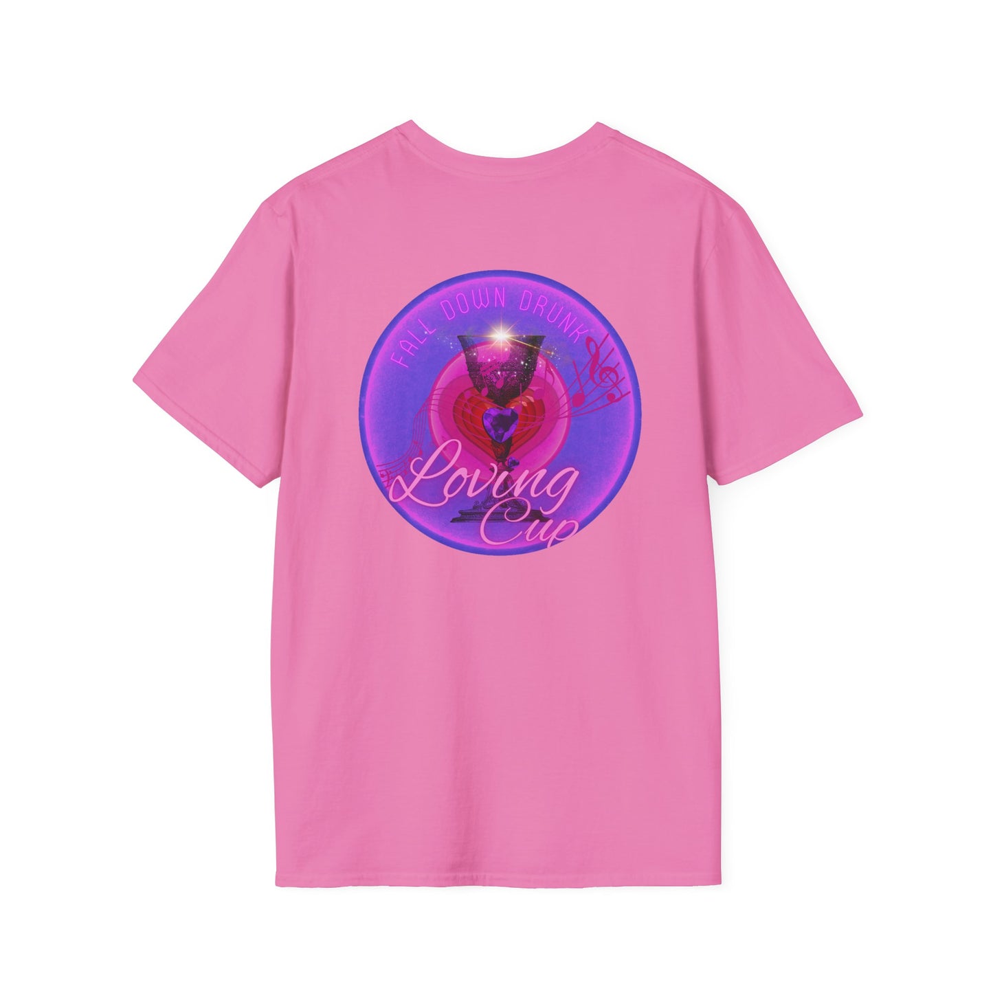 Classic Donut Tee - Unisex Soft-Style - "The Loving Donut' - vivid purple/magenta donut