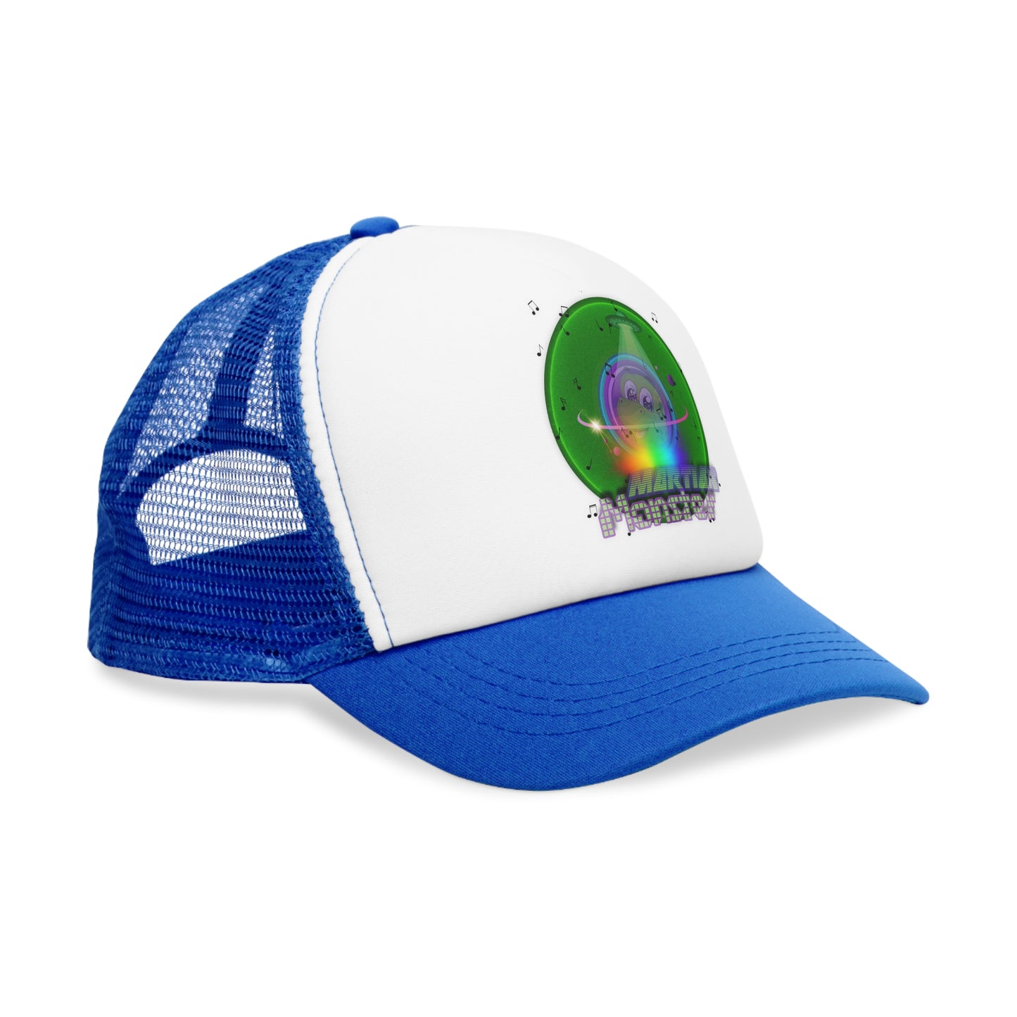 Lumpy Trucker Hat - "My Phavorite Martian" - green donut
