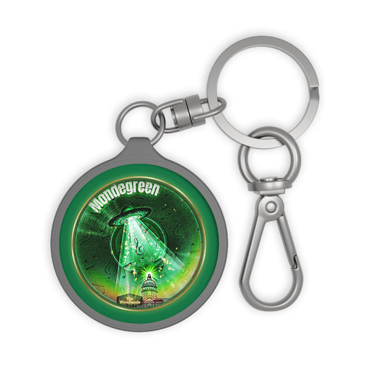 Lumpy Donut Keychain - "Close Encounters of the Delaware Kind" - series 1.0 - variant 2 - green donut