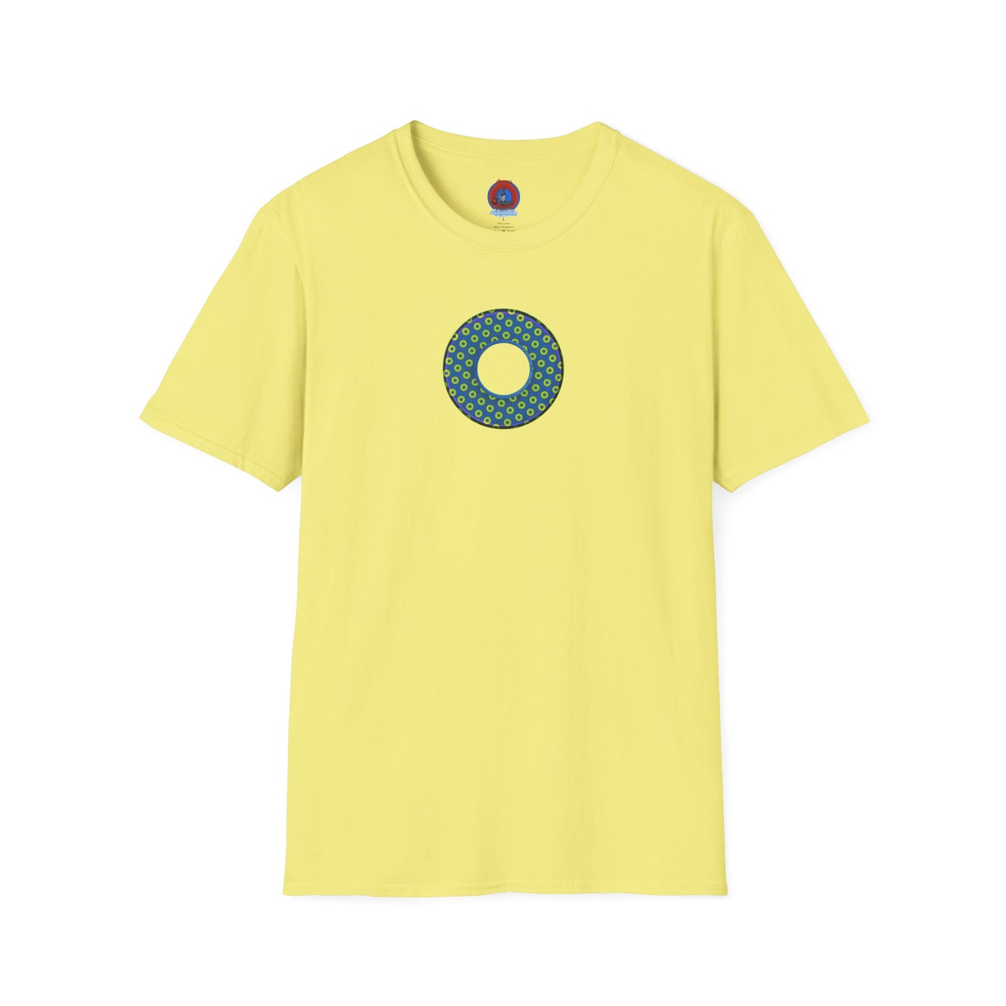 Plain Donuts/Unisex Soft-Style - "Plain Electric Paradoxical Donuts" - yellow/blue donuts