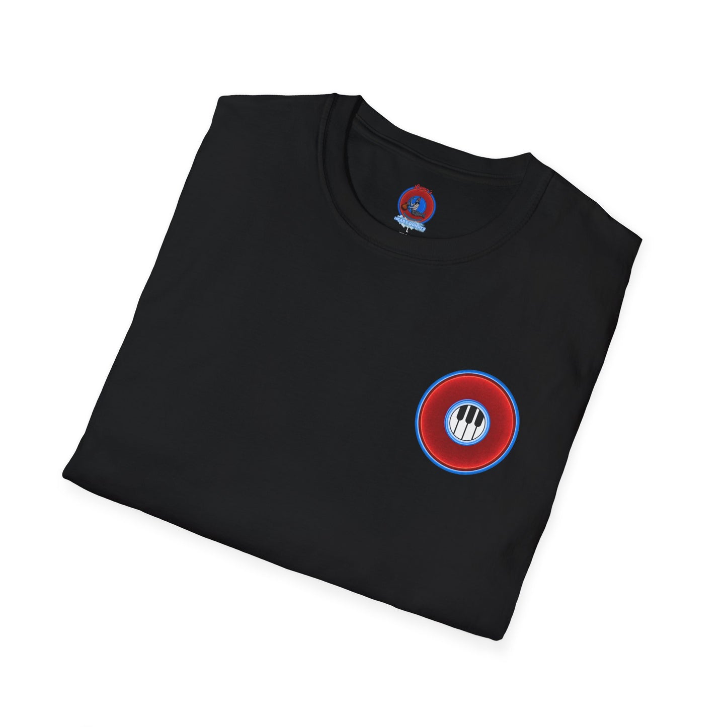 Classic Donut Tee - Unisex Soft-Style - "Rage Side Donut" - vivid red donut - variant 1