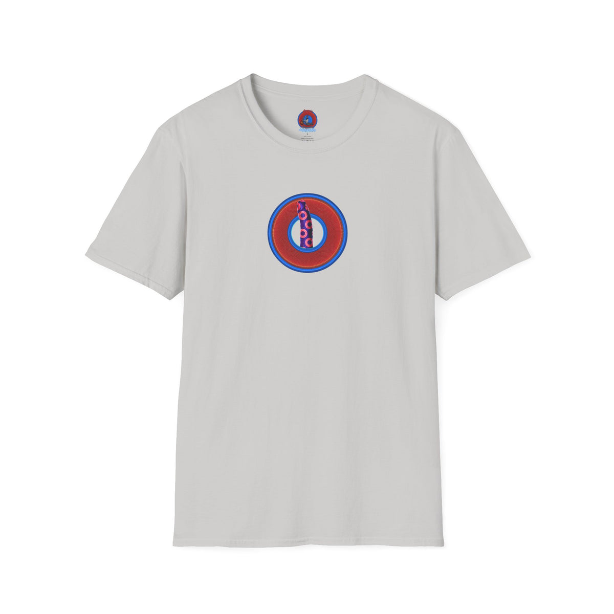 Classic Donut Tee - Unisex Soft-Style - "Sir Richard's Phamous Donut" - series 1.0  - variant 1 - red/blue paradox donut