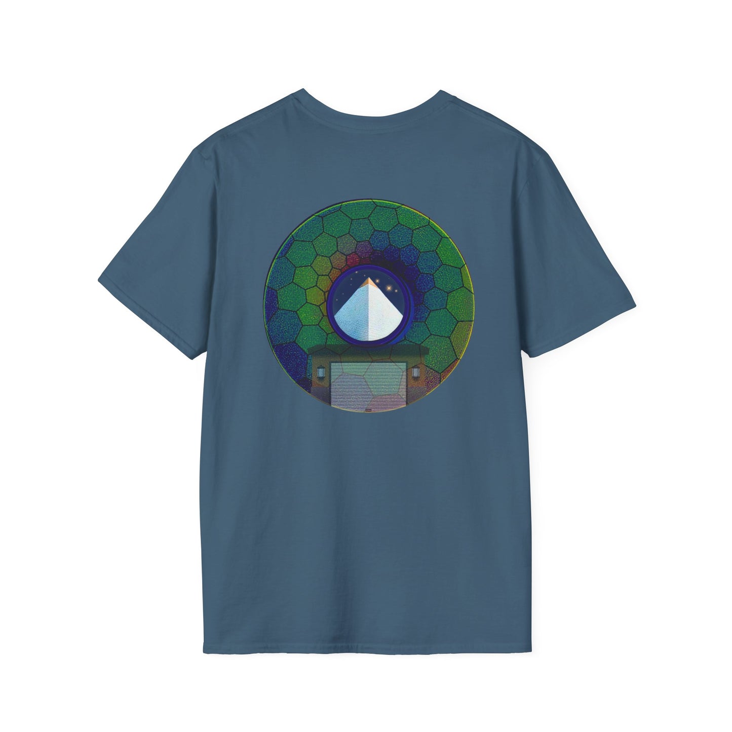 Classic Donut Tee - Unisex Soft-Style - "Limestone Donuts so Large" - variant 8 - green hexadonut w/garage