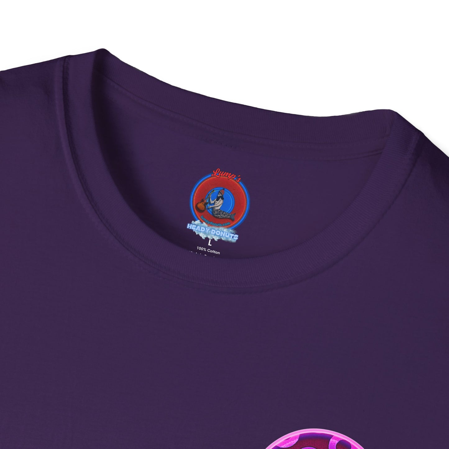 Classic Donut Tee - Unisex Soft-Style - "It's Ice Cream Popsicles - YEMSG Donut" - purple/magenta paradox donut - variant 1