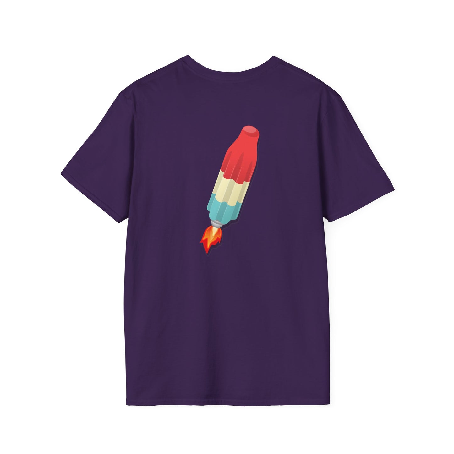 Classic Donut Tee - Unisex Soft-Style - "Blow this Popsicle Stand" - red/blue/cream - bomb pop