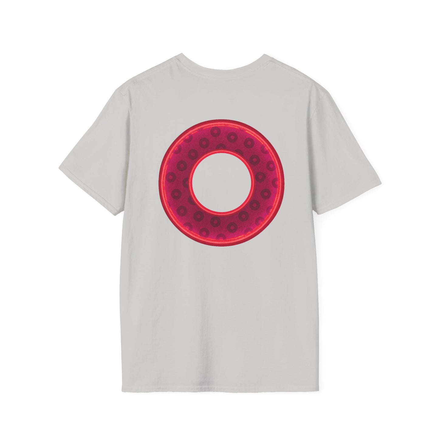 Plain Donuts/Unisex Soft-Style - "Plain Wide Mouthed Paradoxical Donuts" - dark red/bright red donuts