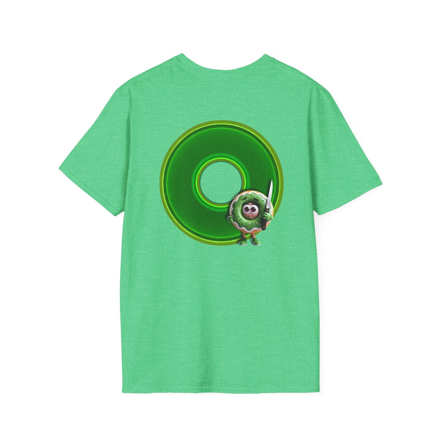 Classic Donut Tee - Unisex Soft-Style - "My Friend the Donut " - series 1.0  - variant 4 - green donut